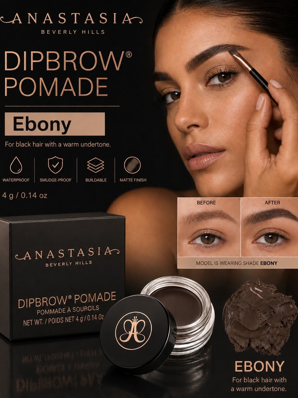 Anastasia Beverly Hills DIPBROW Pomade – Ebony